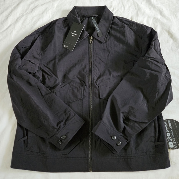 Lululemon Utility Jacket BLK Black Collared Full Zip Men's Size XXLarge - Picture 1 of 10